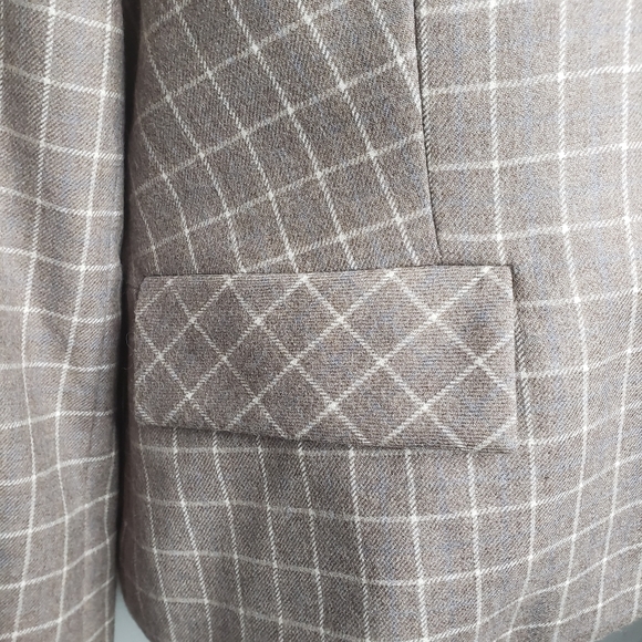 Pendleton Plaid brown blazer jacket SZ 10 P - Picture 11 of 13